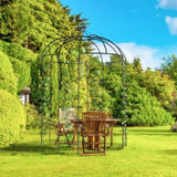 ZNTS 207*207*270cm Courtyard Wrought Iron Gazebo Iron Arch Black 84837091