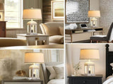 Table Lamp for Living Room, Farmhouse Set of 2 with USB AC and Nightlight, 26" Rustic Bedside W3355P323263