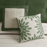 7 PC Pieced Faux Suede Comforter Set Green King B03597219
