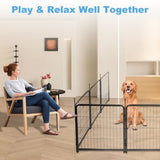 ZNTS 16 Panels Dog Playpen for outdoor,yard,camping,24"Height dog fence with 2 doors. 95314411