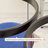 Folding Dining Chair with Modern Design,Chrome Frame with Wood back,Upholstered for Dining Living W2105P250641