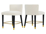 27inch-counterstool, modern design with smooth, light - colored fabricnd circular footrest with N780P224409B