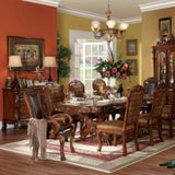 Beige and Cherry Oak Padded Side Chair B062P209244