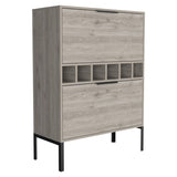 Rowan Bar Cabinet, Six Built-in Wine Rack, Double Door Cabinet B128P176140