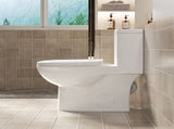 1.1/1.6 GPF Tornado Flush One-Piece Toilet with Comfort Chair Seat ADA Height 17",Powerful & Quiet W3192P412959