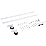 ZNTS 6' Sliding Door Mounting Kit Rustic Interior Sliding Barn Door Mounting Hardware Kit White 55392428