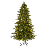 6 FT Pre-lit Artificial Christmas Tree, Holiday Xmas Tree with 300 Warm White Lights, 728 Branch 19835251