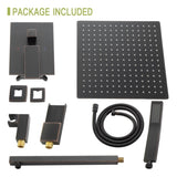Shower System with Waterfall Tub Spout,10 Inch Wall Mounted Square Shower System with Rough-in W124381894