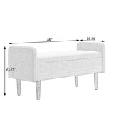 Teddy velvet storage stool, ,with storage space, suitable for apartments, living rooms and W487P205944