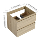 24" Wall-Mounted Bathroom Vanity -BVB01924LTO-2 W999P174683