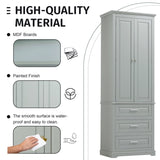 ZNTS Tall Storage Cabinet with Three Drawers for Bathroom/Office, Grey WF299282AAE