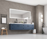 72 x 30 Inch LED Bathroom Mirror with Front and Backlight, Wall Mounted Vanity Mirror, Anti-Fog, W2287P302112