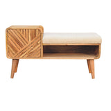 Artisan Furniture Solid Wood Boucle Carved Telephone Table B182P280795