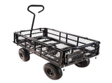 (Black double fence utility cart) Wagon Cart Garden cart trucks make it easier to transport firewood W22784159