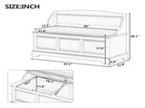 Shoe Bench, Retro Shoe Storage Bench with Safe Soft-Close Devices, Storage Chest with Hidden Storage 84607968