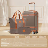 Hardshell Luggage Sets 3 Piece Carry-on Suitcase Double Spinner Wheels with TSA Lock for Men Women, N730P167717