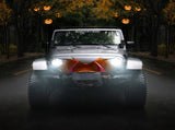 Halloween Front Grille Grid Grill for 2007-2017 Jeep Wrangler Rubicon Sahara Sport JK/JKU, Matte W2801P230186