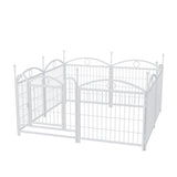 ZNTS Dog Playpen Indoor 24 inch 8 Panels Metal Dog Pen Pet Dog Fence Outdoor Exercise Pen with Doors, 37604366