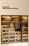 19.69" Side Wide Folding Storage Cabinet ,3 Tiers,19.69"11.81"31.1",Collapsible Storage Bins with 90104961