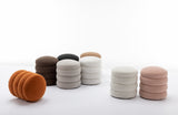 006-Soft Velvet Round Ottoman Footrest Stool,Ivory W527121859