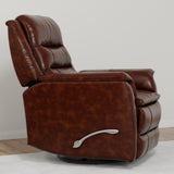 Global Home Swivel Recliner with Manual Footrest In Brazil Cognac B339P333956