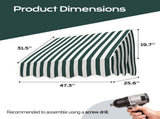 4' Window Door Awning Sun Shade Canopy Outdoor Patio Cover, Green & White Stripes 16287034