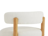 Modern 27.5" W Farmhouse Armless Chair, Wooden Base Featuring Thatched Roof Rod Design, Cozy 11392088