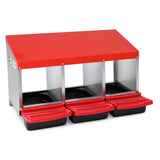 ZNTS 3 Compartment Roll Out Nesting Box with Plastic Basket, Egg Nest Box Laying Box Hens 82562663