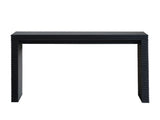 Modern Black Console with Ribbed Design,Wood Console, 47" W entryway table,Black Entry W2729P199006