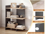 Oak 3-Tier Wooden Bookshelf, Engineered Board 66LBS Per Shelf Anti-Toppling Kit Included 13302808