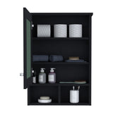Vina Medicine Cabinet with Mirror Door 29" High Cabinet Organizer with Three concealed Shelves and B200P235868