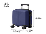 Non-TSA customs lock 4-in-1 PP trolley case, 16in, 20in, 24in, 28in PP, navy blue 11868634