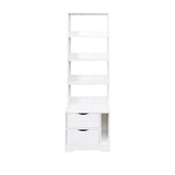 Night Stand with Bookshelf, Night Stand with 2 Storage Drawers for Bedroom W331P248062