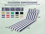 Outdoor Chaise Lounge Cushion, 72 in. x 21 in. x 3 in. Waterproof Fade-Resistant Patio Chair Pad for 92900683