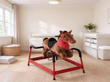 Spring Rocking Horse for Kids, Plush Ride on Horse with Neighing Sounds, Animal Ride on Toy for Ages 04422177