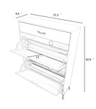 Shoe Storage Cabinet for Entryway, Free Standing Shoe Organizer with 2 Flip Drawers, Hidden Shoe W578124380