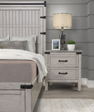 Two Drawer Nightstand, Mountain Mist Finish B108P193068
