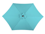 9ft Patio Umbrella, Outdoor Market Umbrella with Push Button Tilt, Crank Handle, 6 Sturdy Iron Ribs, 63147882