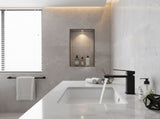 Single Handle Bathroom Faucet Lavatory Faucet Stainless Steel Single Hole-T20, Matte BlackUnable 83911547