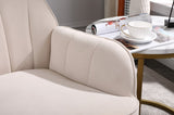 Modern Mid Century Chair velvet Sherpa Armchair for Living Room Bedroom Office Easy Assemble W136166610