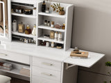 Fashion Vanity Desk Mirror and Lights for Makeup open shelves and Chair, Vanity Mirror 48162122