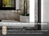 60x36" Black Eco-Friendly Silver Mirror Dual LED Light Strips Front and Back LightingUnable ship on 02843590