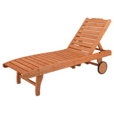 ZNTS 183*58*36.5cm Outdoor Garden Fir With Wheels And Drawers Two-Speed Adjustment Garden Wooden Bed 26963924