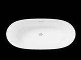 47'' Acrylic Freestanding-Acrylic Soaking Tubs, White, Oval Shape Freestanding W1675P189559