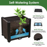 Expandable Rustproof Raised Garden Bed Planter - 62.99in Tall with Trellis, Automatic Water 18741243