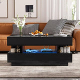 Lift-Top Coffee Table with 2 Drawers, Modern Coffee Table with Adequate Hidden Compartment, 97569503