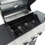 Propane Grill 3 Burner Barbecue Grill Stainless Steel Gas Grill with Side Burner, 37,000 BTU Outdoor W165083094