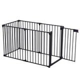 150" Adjustable Safety 6 Panels Play Yard Metal Doorways Fireplace Fence Christmas Tree Fence 98466678