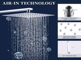 Shower System Shower Faucet Combo Set Wall Mounted with 10" Rainfall Shower Head and handheld shower T3177P269095