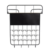 22.8x5.5x28.7" Black Floating Coffee Bar Shelf with Coffee Pod Holder, Hooks and Storage Shelf W2078P223138